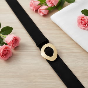 Cinturón de Mujer de Gamuza con Hebilla Irregular de 7 cm de Ancho, Accesorio de Moda - Product Image 2