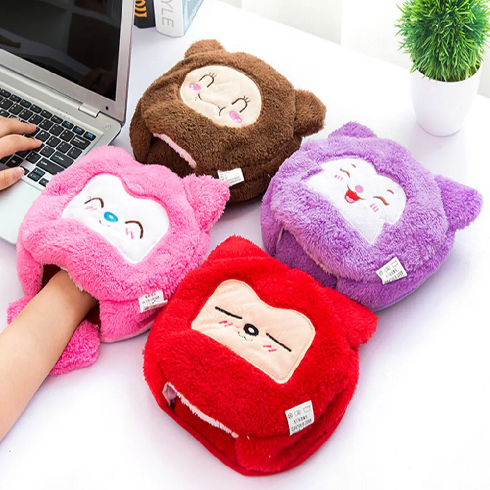 Cartoon USB hand warmer super large heating mouse pad with wrist protector winter lovely warm heating cover