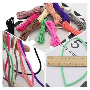 Vente flash : lacets élastiques ronds en nylon tissé de 3 mm, couleur personnalisée, accessoires pour chaussures - Product Image 2