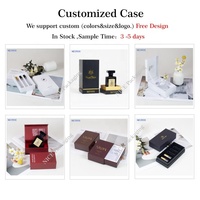 Boîte Cadeau Parfum Personnalisée en Papier Noir, Emballage pour Flacons d'Huile Essentielle ou de Cologne, Boîtes Vides pour Flacons de Parfum