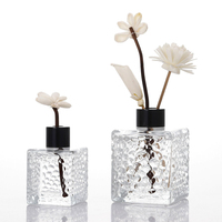 Bouteilles carrées en verre pour diffuseur d'arômes, 80ml, 90ml, 100ml, 200ml