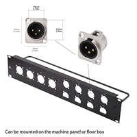 Câble audio d'extension XLR 3 broches blindé et équilibré 24/26AWG avec gaine en PVC souple pour montage sur panneau, robuste, mâle-femelle, pour châssis
