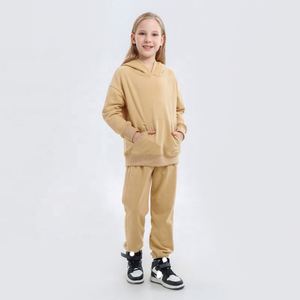 Vêtements pour enfants populaires, ensemble de sweat-shirts et de pantalons de survêtement en coton lourd de haute qualité, personnalisés pour enfants - Product Image 4