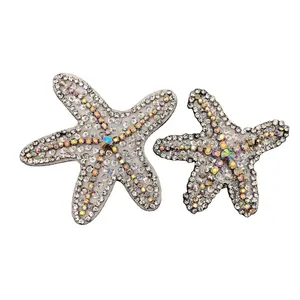 China Best-seller produto Starfish artesanal borboleta arco strass patch para vestuário