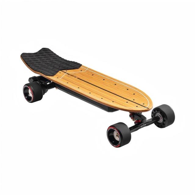 Lightweight Bamboo Electric Fish Skateboard Urban Commuting E-Skateboard Smooth PU Wheels Mini Electric Skate Board