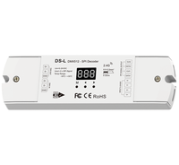 Controlador LED Skydance DS-L 5-24VDC DMX512-SPI con Decodificador RF para Tiras de Píxeles LED RGB