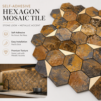 Fabricant professionnel fournisseur d'or mosaïque peler et coller les carreaux