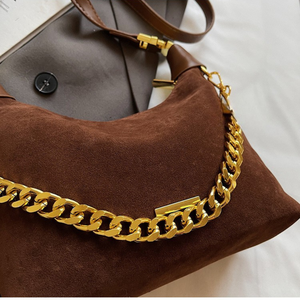 Sac à bandoulière en daim rétro <span class=keywords><strong>français</strong></span> de niche, élégant et polyvalent, pour la vente en gros transfrontalière - Product Image 5