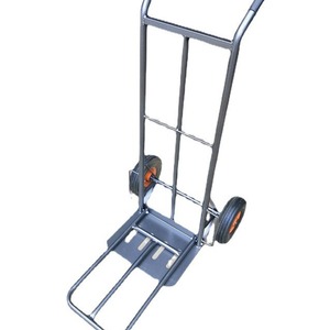 Double Shovel Folding Cargo <b>Trolley</b> 2 Wheels Steel Industrial Warehouse Truck Yellow <b>Foldable</b> Model 1827 - Product Image 2
