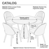 Ensemble de table à manger moderne en pierre frittée ronde avec 4 chaises, gain de place, E1 Eco, imperméable, pour bureau, réception, café, salle de réunion
