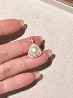 Collier pendentif en argent 925 plaqué or 18 carats avec perle d'eau douce en forme de cœur, perle Edison, chaîne en argent, unisexe, pour tous les jours, anniversaire, UM Jewelry