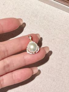UM Jewelry 925 Silver 18K Gold Plated Freshwater Pearl Heart Edison Pearl Pendant <b>Necklace</b> Silver <b>Chain</b> Unisex Daily Anniversary - Product Image 4