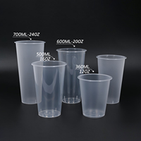 Gobelet en PP transparent de 90 mm de diamètre, moulé par injection, impression de logo personnalisée (sérigraphie) pour utilisation en restaurant et bar - Écologique, marque Baida