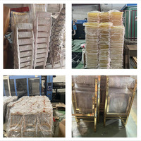 Chaises de luxe empilables en résine transparente de haute qualité pour événements et restaurants Chaises de mariage incassables et transparentes