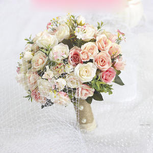 Bouquet <span class=keywords><strong>de</strong></span> fleurs artificielles pour mariée, roses <span class=keywords><strong>de</strong></span> simulation pour photos <span class=keywords><strong>de</strong></span> robe <span class=keywords><strong>de</strong></span> mariée, bouquet <span class=keywords><strong>de</strong></span> mariée - Product Image 5