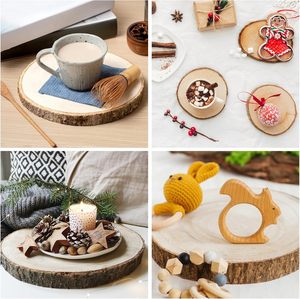 10 Piezas de Rodajas de Madera de Pino Ecológicas (7-8 Pulgadas) con Logotipo Grabado Personalizado en Color para Bodas, Baby Shower y Manualidades - Product Image 4
