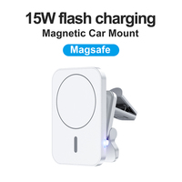 Chargeur sans fil magnétique Portable 15W, Induction magnétique, charge rapide, grille d'aération, pour voiture, séries iPhone, vente en gros