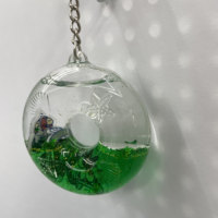 Porte-clés personnalisé en acrylique transparent avec figurine flottante et paillettes, pendentif mignon pour cadeaux et organisation des clés en forme de donut