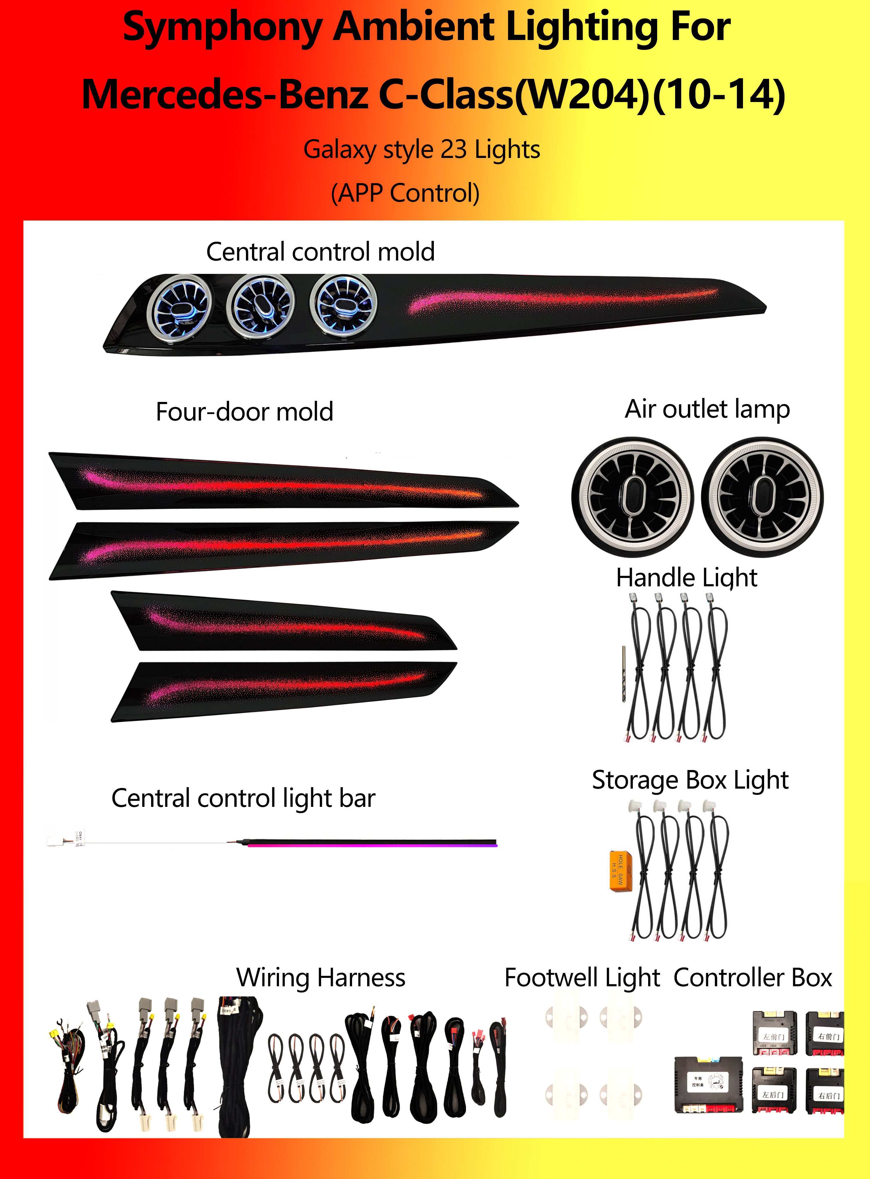 Mercedes-Benz C-Class(W204)Dynamic Symphony 23 Lights