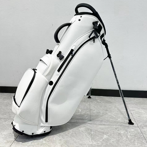 Venta al por mayor blanco negro logotipo personalizado portátil bordado PU cuero <span class=keywords><strong>Golf</strong></span> llevar <span class=keywords><strong>bolsa</strong></span> Domingo - Product Image 1