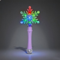 Baguette magique flocon de neige illuminée en plastique LED Kids Party Prop Snow Glowing Wand Winter Festivals Christmas Light up Toys