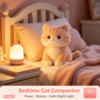 Jouets en peluche intelligents multifonctionnels pour chat, avec musique et contes, de haute qualité et sûrs, couleur personnalisée, design mignon de dessin animé pour les fêtes