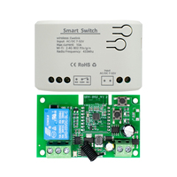 Módulo de Relé WiFi Inteligente Ewelink de 1 Canal, 7-32V DC, 433MHz, Control Remoto por Voz con Alexa para Abridor de Puerta de Garaje, 10A Corriente Máxima, Sin USB
