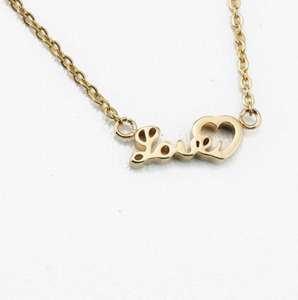 สร้อยคอชุบทอง18 <span class=keywords><strong>K</strong></span> ตัวอักษรภาษาอังกฤษระเบิดรัก - Product Image 6