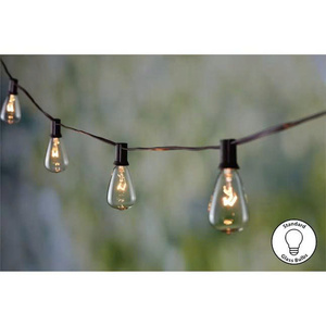 IP65 Brown Plastic Rustic String <b>Light</b> 30 Edison <b>Bulbs</b> AC Powered Warm <b>Light</b> Garden Patio Party Decor Ceiling <b>light</b> - Product Image 2