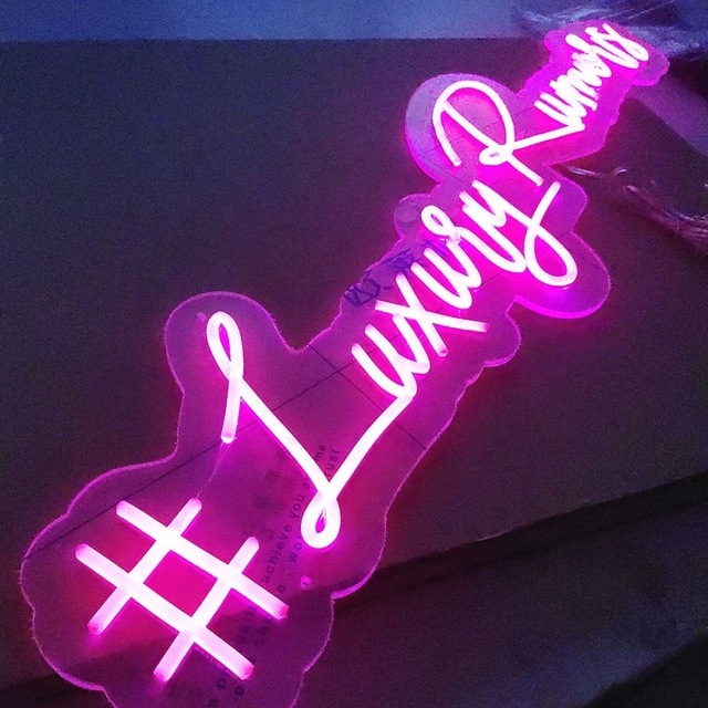 Hashtag Neon Light Text Letter Cut Custom Business Logo and Text Led Business Neon Sign for Decor