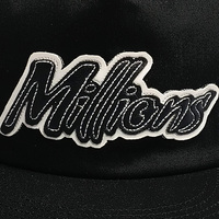 Casquette Snapback à 5 Panneaux Non Structurée à Bord Plat avec Logo Personnalisé Haut de Gamme en Cuir Ajustable avec Boucle