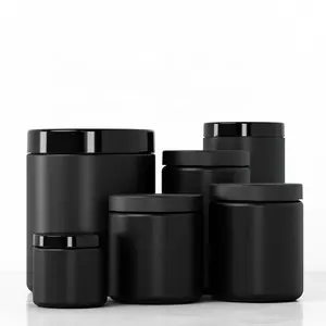 Super mars Nouveau design 500g 600g 800g 1000g Vente en gros Noir HDPE Protéine Poudre Conteneur Pot Bouteille