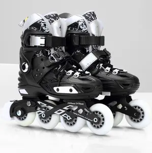 PAPAISON Offre Spéciale réglable lumière LED PU roues skate enfants skate roller haute qualité enfants skate chaussures pour femmes hommes