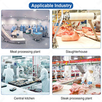 Mesin Pengiris Daging Babi Otomatis OCEAN Industrial, Mesin Pengiris Keju, Mesin Pengiris Daging Sapi Segar Beku