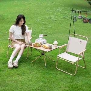 DAMO Outdoor Camping <b>Table</b> And Chair Set One <b>Table</b> Two Chairs Waterproof Quick Folding Aluminum Alloy Oxford Cloth - Product Image 4