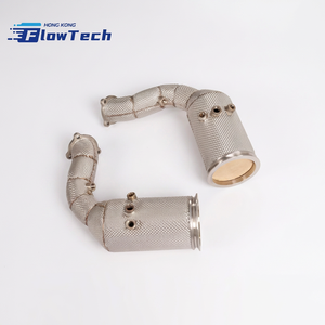 Downpipe de alto rendimiento con escudo térmico y OPF para Porsche Cayenne 9YA 9Y3 2.9T V6 Biturbo SS304, conexión directa, Euro 5, 200 celdas - Product Image 1