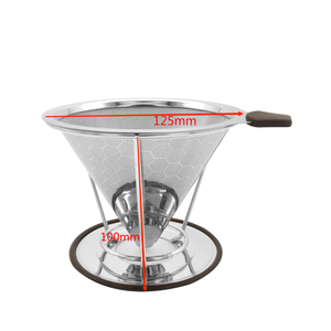 <span class=keywords><strong>Cafetière</strong></span> à <span class=keywords><strong>filtre</strong></span> en acier inoxydable de qualité alimentaire avec support, <span class=keywords><strong>filtre</strong></span> à café en maille avec support, infuseur à café avec support - Product Image 3