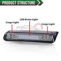 Barre LED de freinage supérieure (3e feu stop) rouge pour camionnettes Ford F-150 2004-2008 – Feu stop monté haut