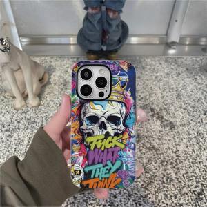 Cool Ghost Boy Doodle 3D sublimazione 2-in-1 custodia per telefono superficie lucida compatibile con per XR 11 12 <span class=keywords><strong>13</strong></span> 14 15 16 17 Pro Max Cover - Product Image 5