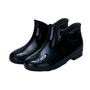 Botas de chuva infantis, botas de pvc com cores de gelatina, para crianças, botas de chuva, à prova d' água, antiderrapantes, sapatos de tubo curto