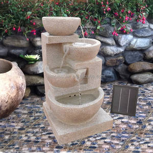 Jardin 4 pneus <span class=keywords><strong>fontaine</strong></span> d'eau solaire <span class=keywords><strong>fontaine</strong></span> d'eau en cascade avec sable noir couleur blanche grandes statues de jardin - Product Image 1