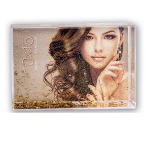 Cadre photo rectangulaire en acrylique de haute qualité pour photos aquatiques, avec paillettes roses, formats 4x6 et 6 pouces - Product Image 4