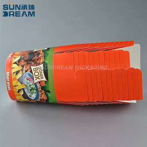 Boîte d'emballage personnalisée pour Kebab Doner 16oz, en papier kraft jetable, avec fond, pour nouilles chinoises, avec logo imprimé et spécifications en aluminium - Product Image 5