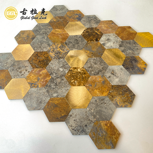 Trang trí nội thất phong cách retro hình lục giác dính Gạch Mosaic Peel và Stick gạch