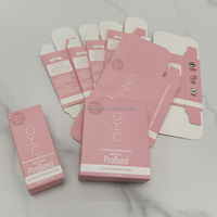 Maßgefertigte Faltschachtel mit Einsteckverschluss Rosa Bedruckte Kartonverpackung für Nagelkunst-Zubehör