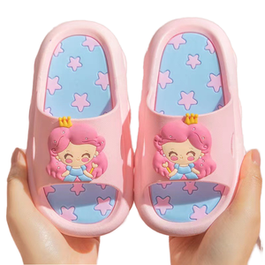 Zapatillas de verano para interiores para niños, bonitos dibujos animados para bebés y niñas, plantilla de goma antideslizante de fondo suave, diseño de sensación de caca - Product Image 6