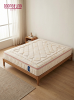 Matelas hybride pleine grandeur en mousse à mémoire de forme LOONGFUNG avec ressorts ensachés, emballage personnalisable en rouleau pour chambre et mobilier d'hôtel