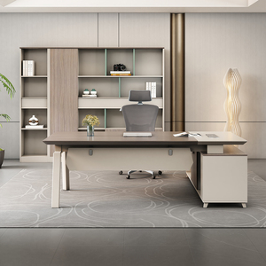 2024 meilleur prix luxe moderne en forme de L convertible mobilier de bureau directeur industriel secrétaire <span class=keywords><strong>Table</strong></span> - Product Image 1