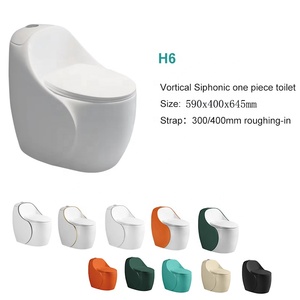 <span class=keywords><strong>WC</strong></span> Moderno in Ceramica Colorata Personalizzabile, a Forma di Uovo, Monoblocco, per Hotel, con Scarico Sifonico ad Alta Pressione, di Piccole <span class=keywords><strong>Dimensioni</strong></span> - Product Image 2