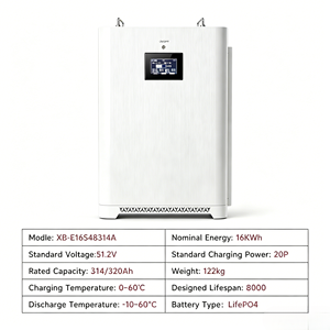 Baterias de Estado Sólido LiFePO4 de 8000 Ciclos, 200A, Tela Sensível ao Toque, 15kWh, 314Ah, 51.2V para Sistema de Armazenamento de Energia Solar SUPSRSAFE - Product Image 3